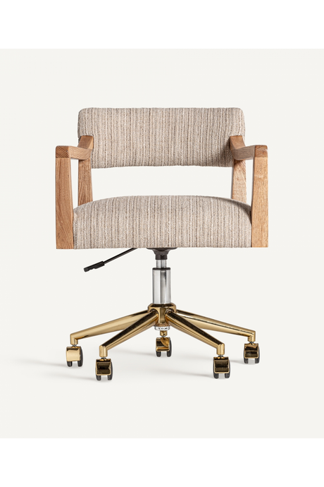   Oak Wood Swivel Desk Chair | Oroa.com