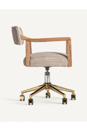   Oak Wood Swivel Desk Chair | Oroa.com