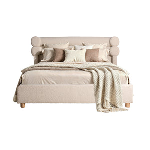   White Boucle Bed | Oroa.com