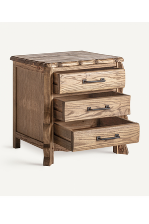   3-Drawer Elm Bedside Table | Oroa.com