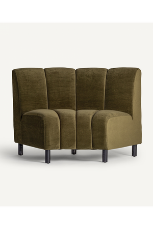   Green Velvet Corner Sofa | Oroa.com