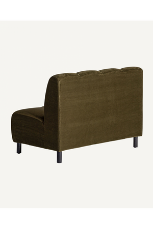   Green Velvet Corner Sofa | Oroa.com
