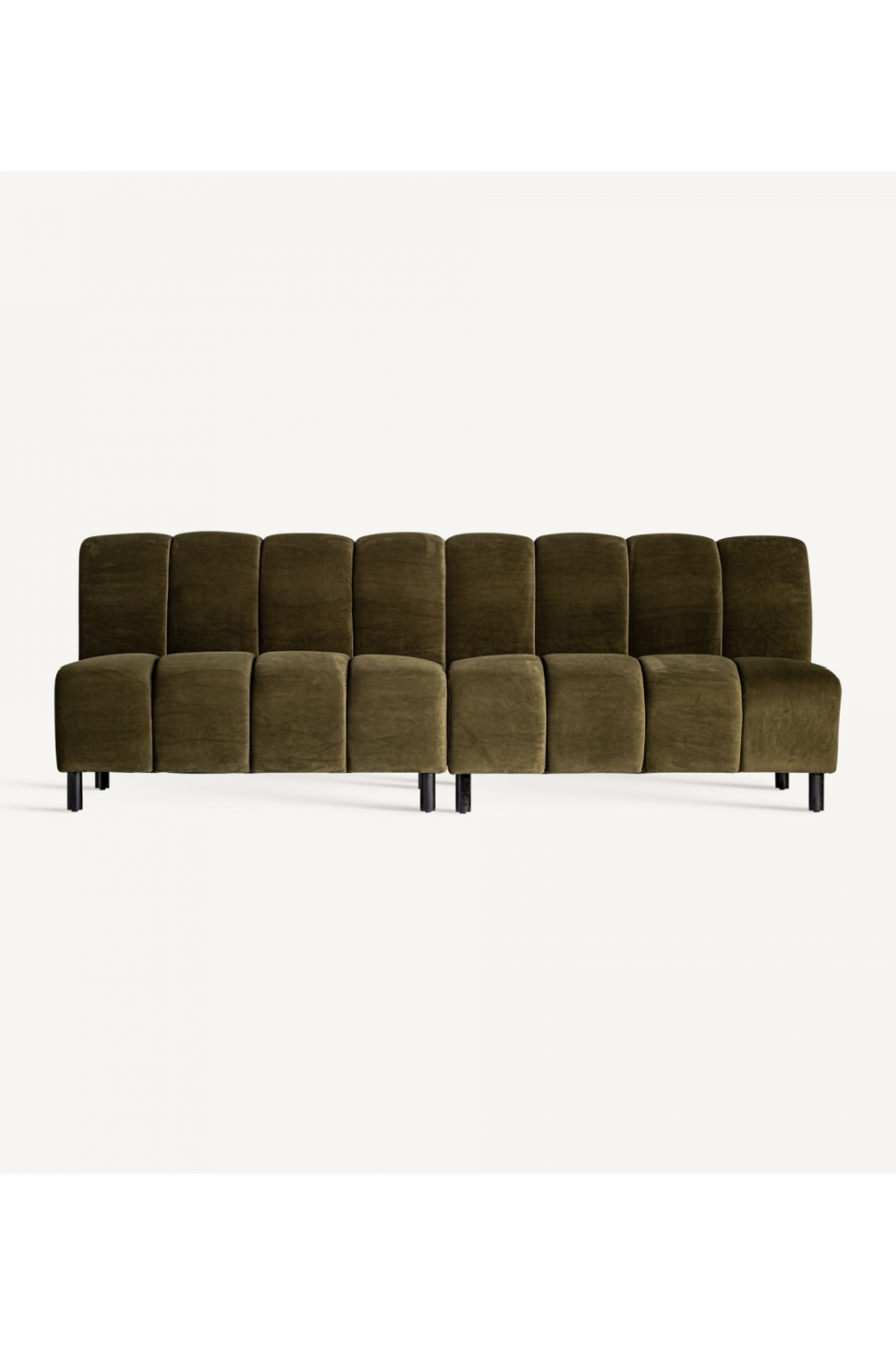   Green Velvet Corner Sofa | Oroa.com