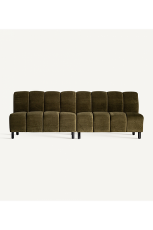   Green Velvet Corner Sofa | Oroa.com