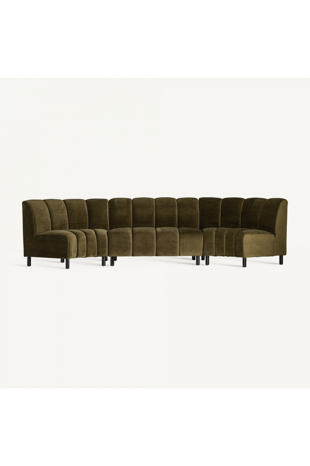   Green Velvet Corner Sofa | Oroa.com