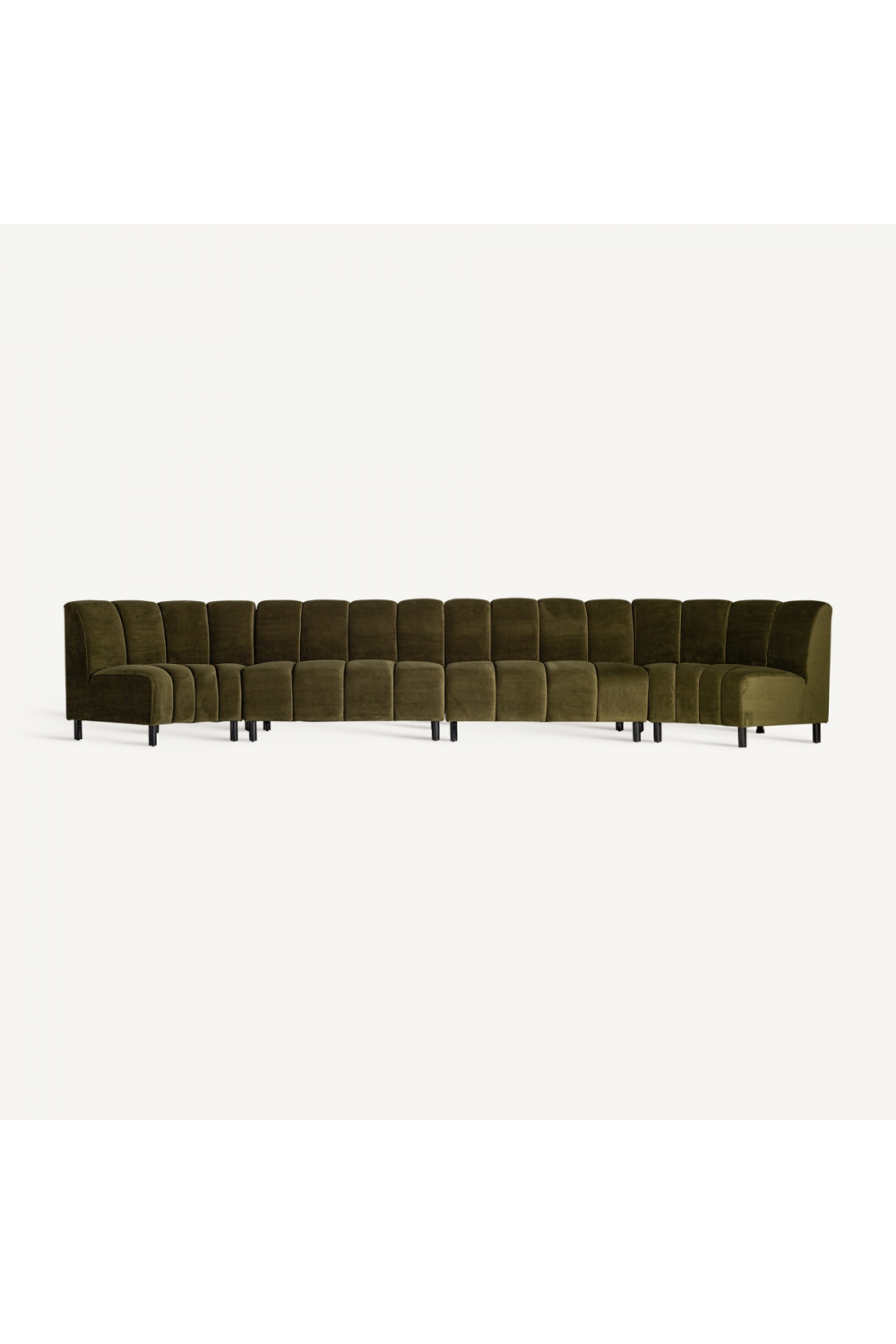   Green Velvet Corner Sofa | Oroa.com