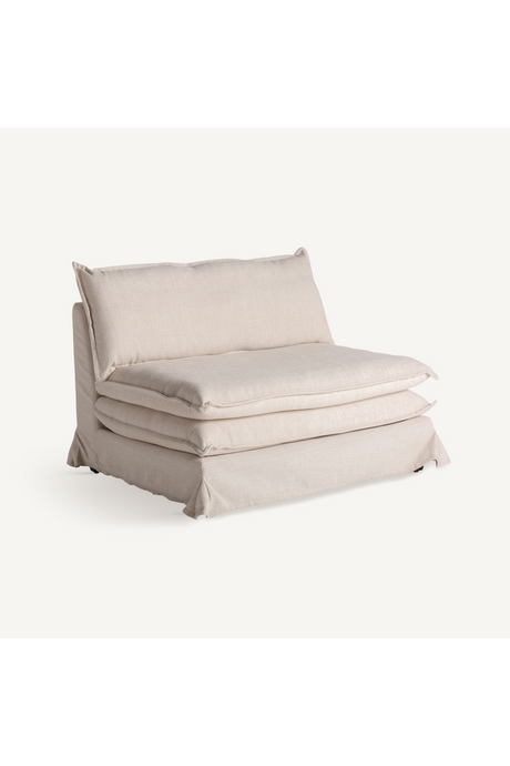   Off-White Covered Modular Accent Chair | Oroa.com
