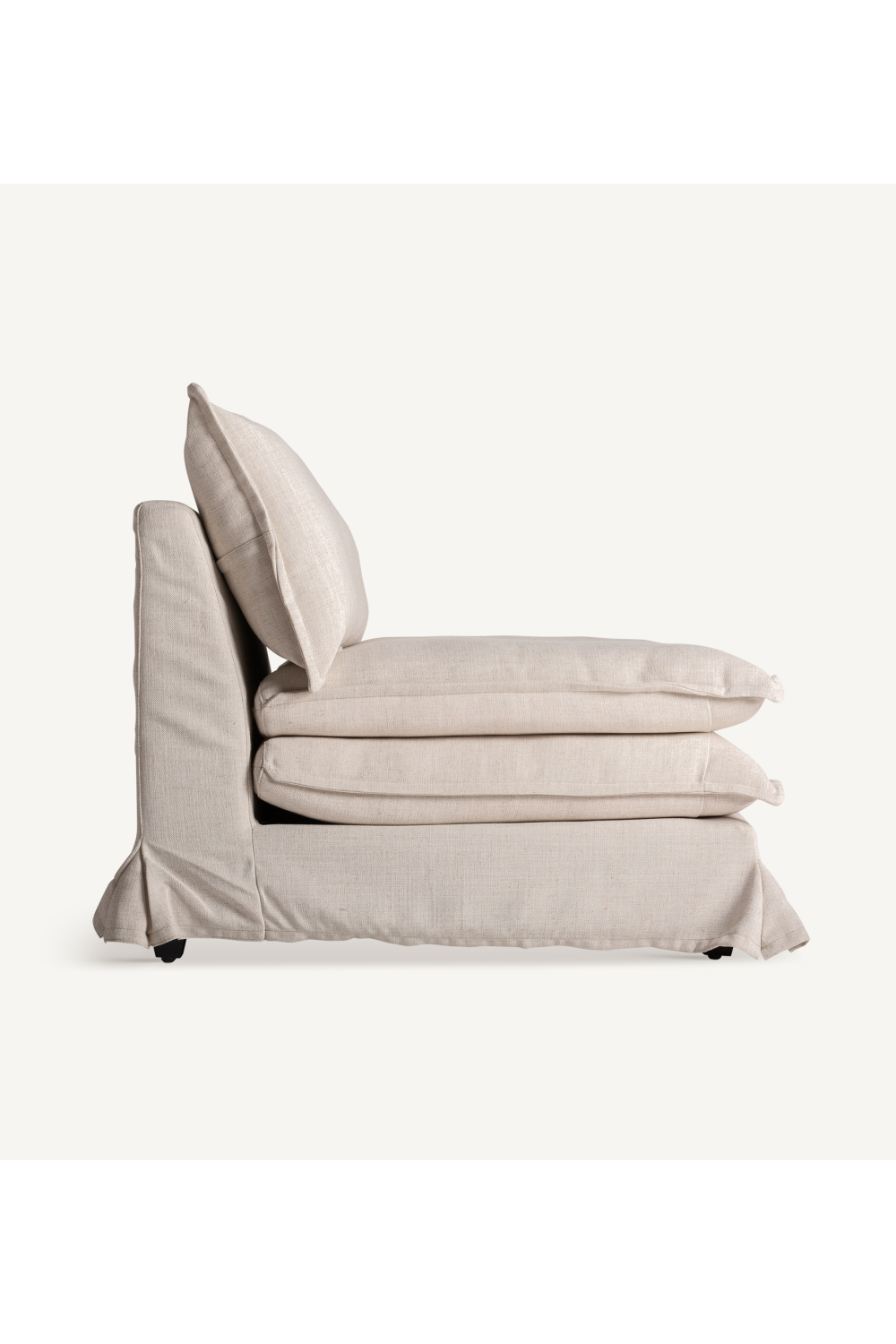   Off-White Covered Modular Accent Chair | Oroa.com
