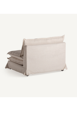   Off-White Covered Modular Accent Chair | Oroa.com