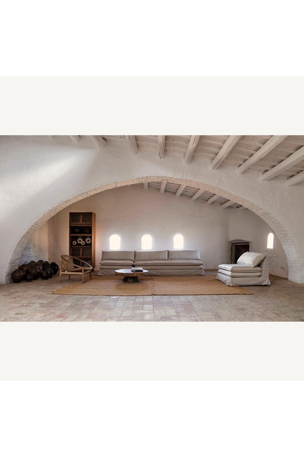   Off-White Covered Sofa | Oroa.com