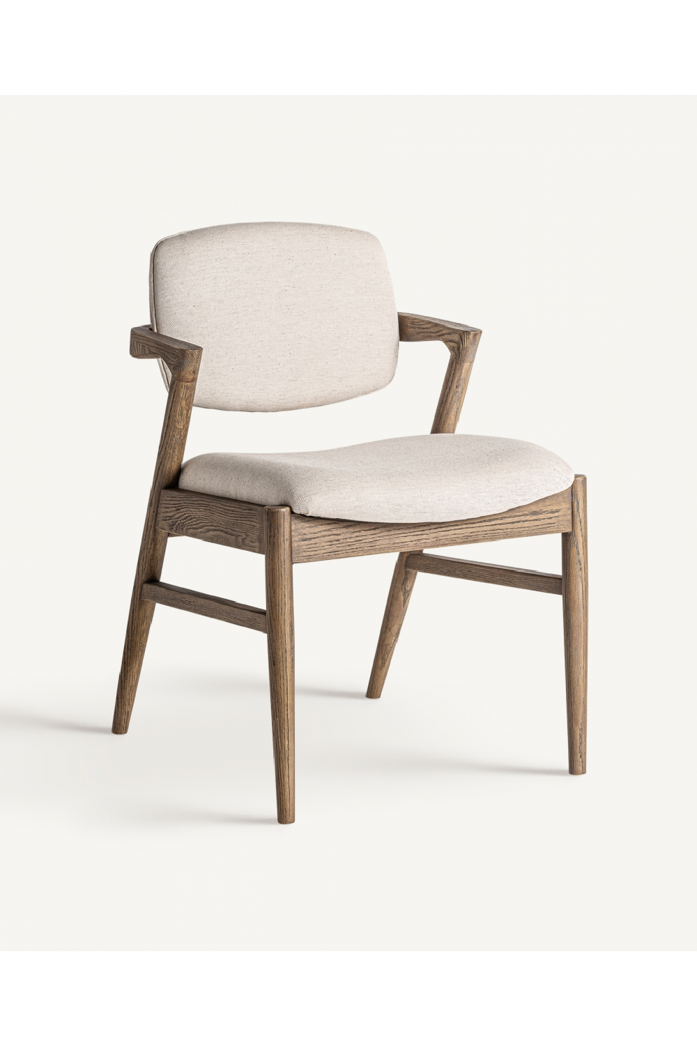   Ash Wood Beige Accent Chair | Oroa.com