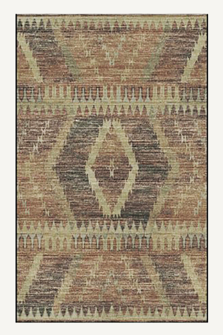   Brown Geometric Print Rug 10' x 6'5" | Oroa.com