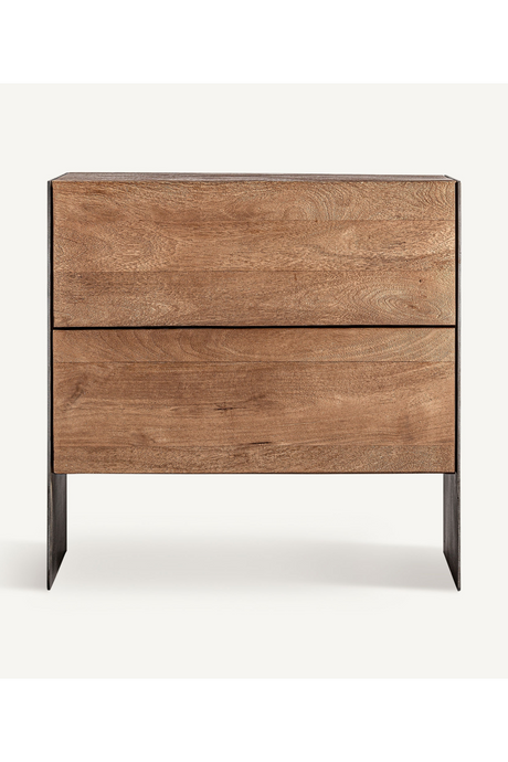   Mango Wood 2-Drawer Nightstand | Oroa.com