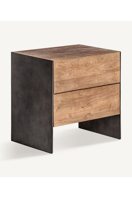   Mango Wood 2-Drawer Nightstand | Oroa.com