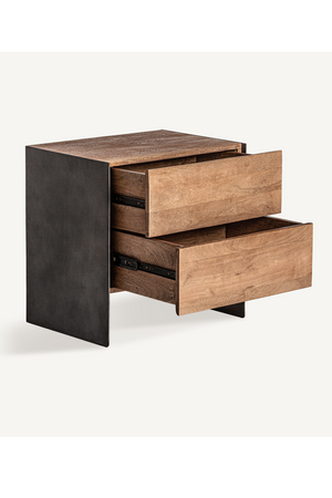   Mango Wood 2-Drawer Nightstand | Oroa.com