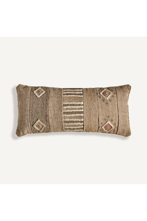   Brown Jute Rectangular Cushion | Oroa.com
