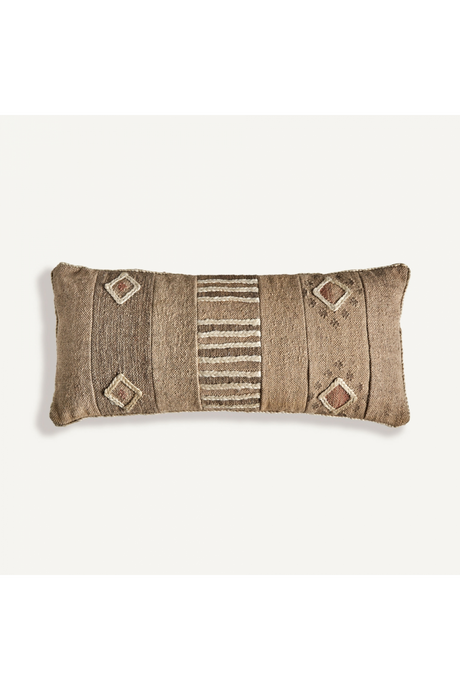   Brown Jute Rectangular Cushion | Oroa.com