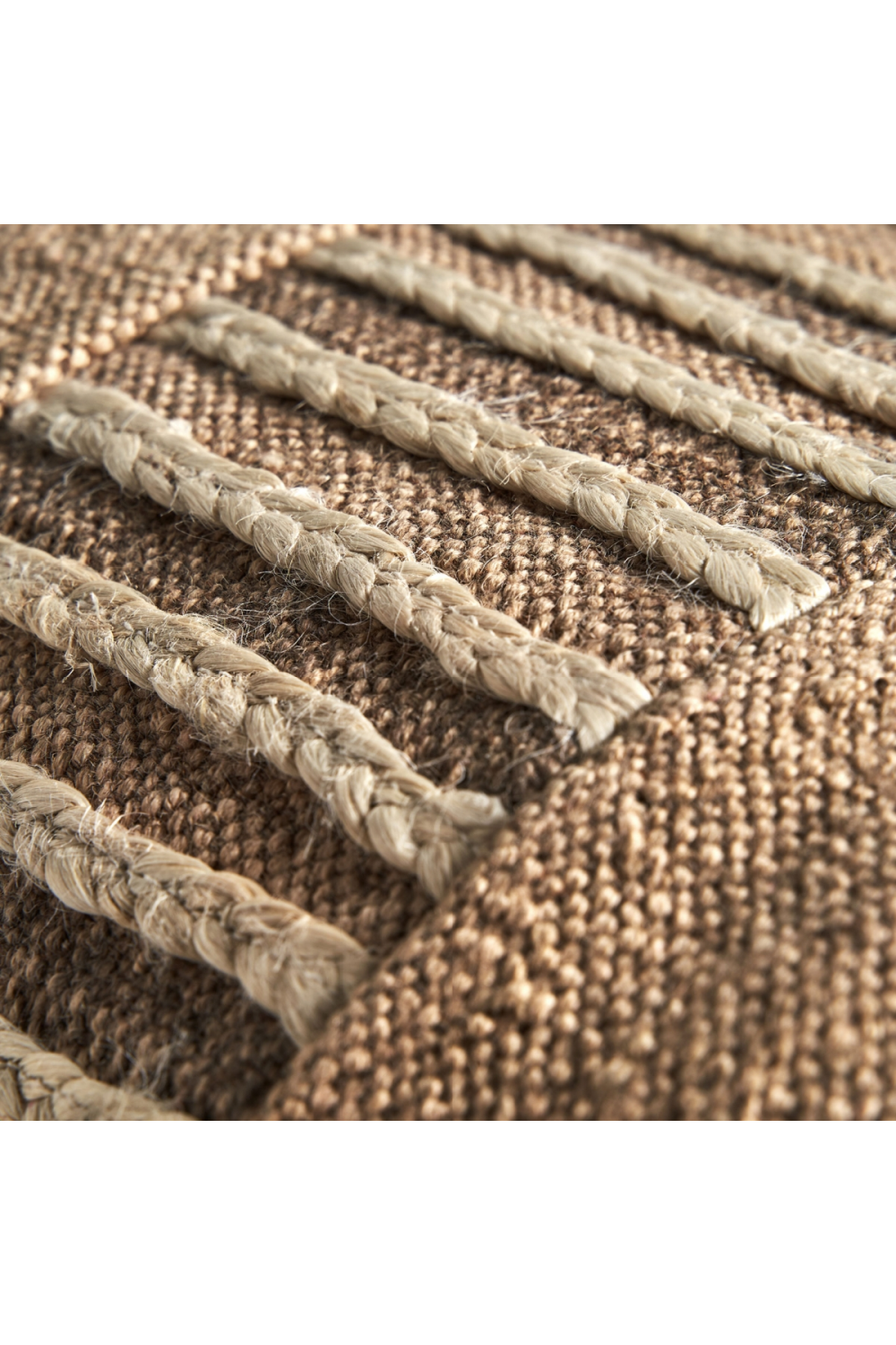   Brown Jute Rectangular Cushion | Oroa.com