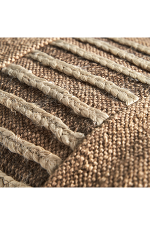   Brown Jute Rectangular Cushion | Oroa.com