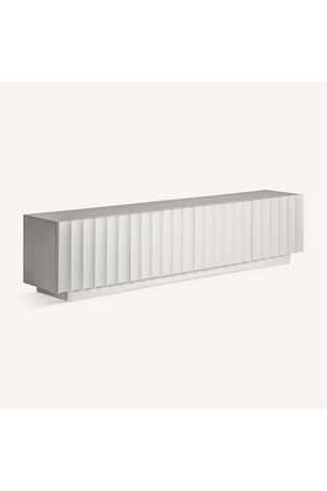   White Fluted 4-Door Media Unit | Oroa.com
