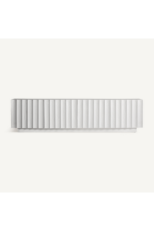   White Fluted 4-Door Media Unit | Oroa.com