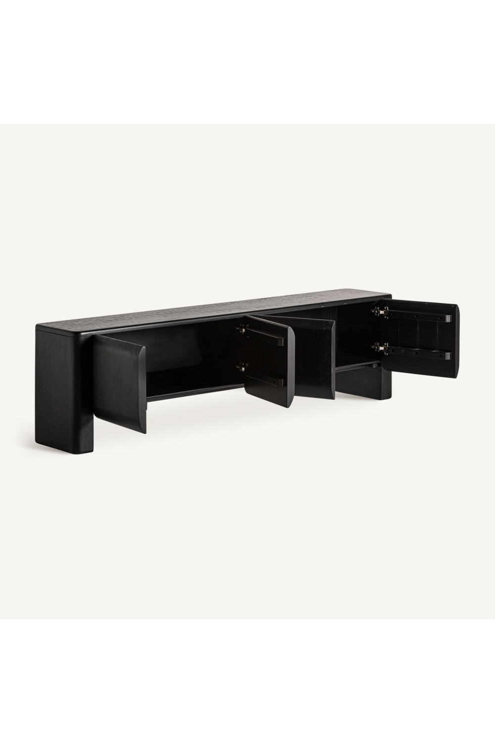   Black 4-Door Media Unit | Oroa.com