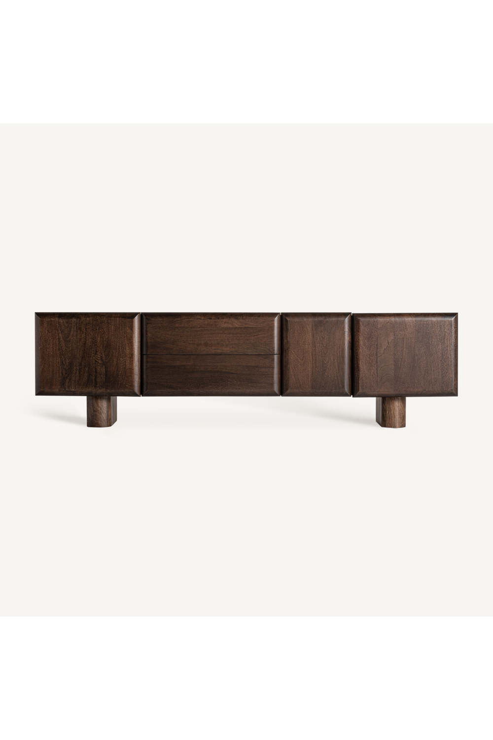   Mango Wood 3-Door Media Unit | Oroa.com