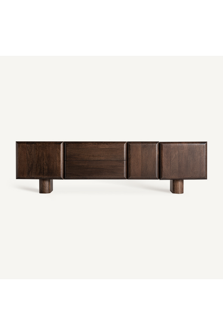   Mango Wood 3-Door Media Unit | Oroa.com