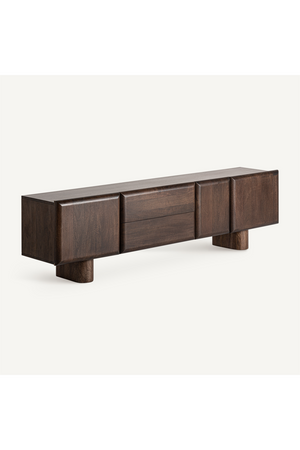   Mango Wood 3-Door Media Unit | Oroa.com