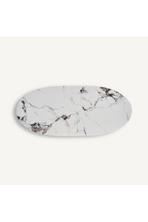  White Oval Marble Dining Table | Oroa.com