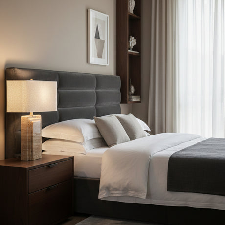   Travertine Base Table Lamp | Oroa.com