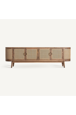   4-Door Wicker Media Unit | Oroa.com