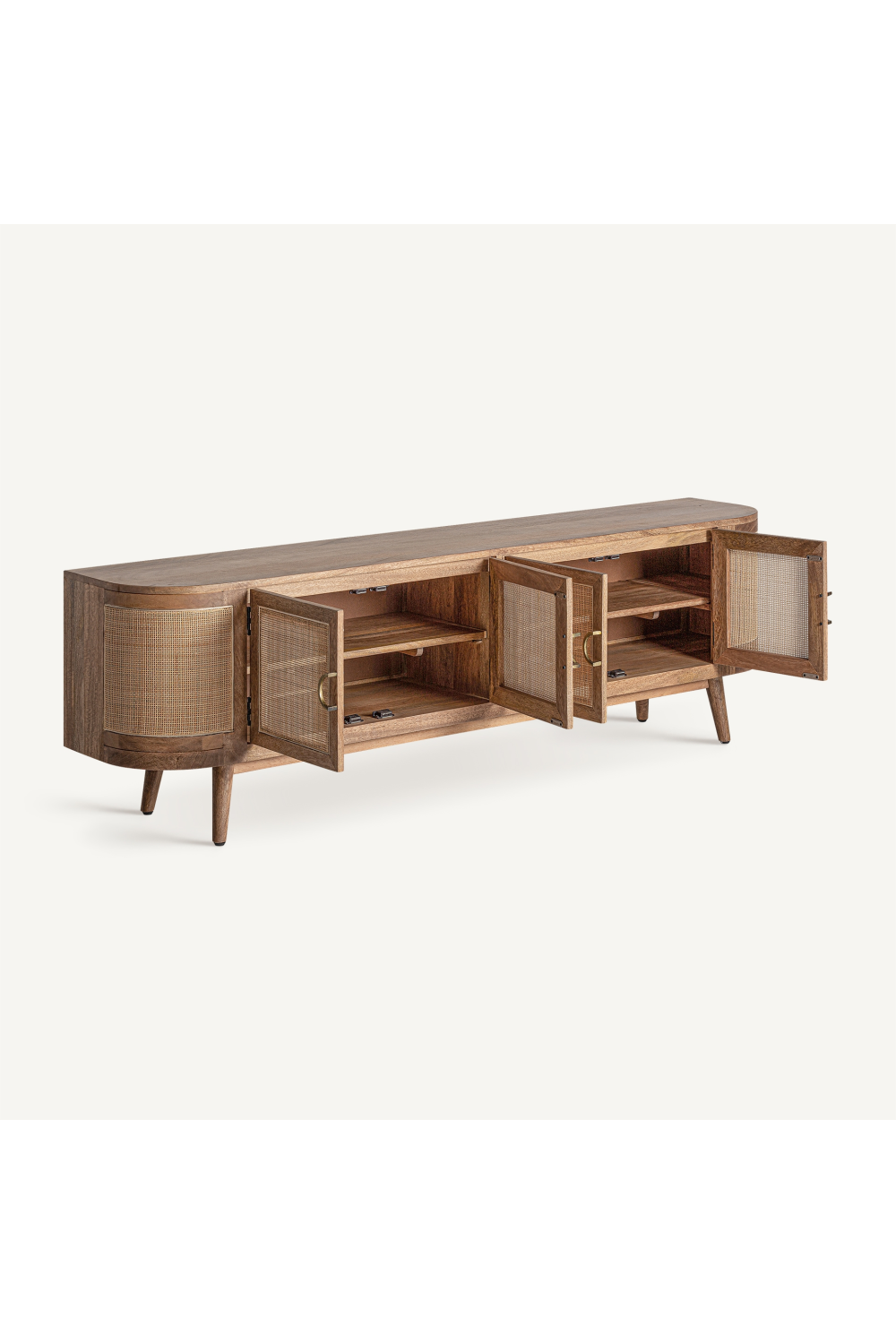   4-Door Wicker Media Unit | Oroa.com