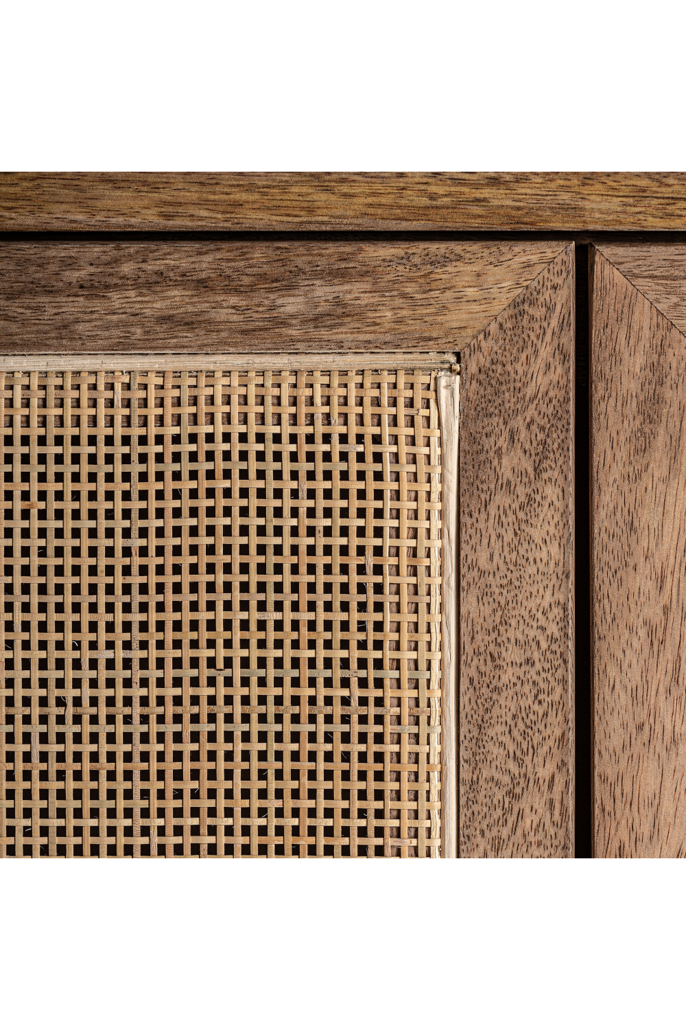   4-Door Wicker Media Unit | Oroa.com
