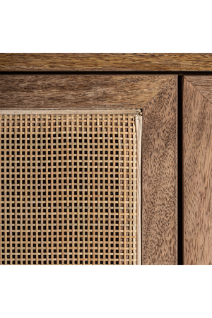   4-Door Wicker Media Unit | Oroa.com