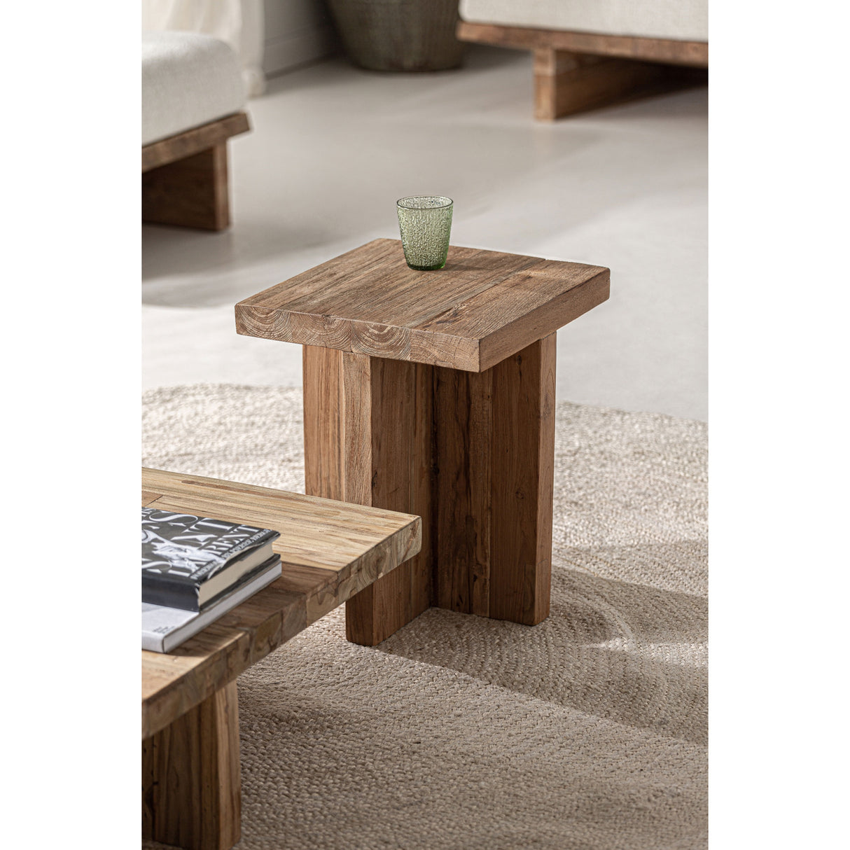   Natural Teak Outdoor Side Table | Oroa.com