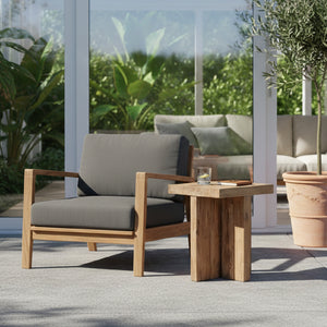   Natural Teak Outdoor Side Table | Oroa.com