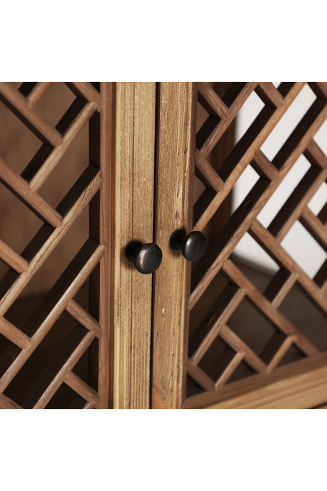   Latticed Elm Modular Display Cabinet | Oroa.com