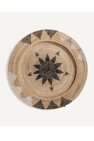   Floral Rattan Decorative Plate | Oroa.com