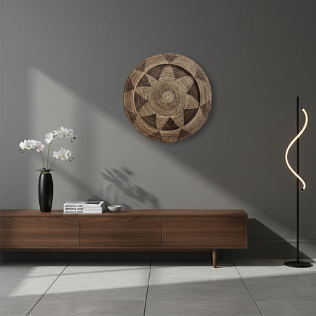   Brown Rattan Decorative Plate | Oroa.com