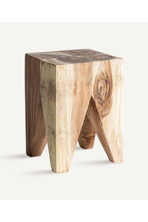   Geometrical Suar Wood Side Table | Oroa.com