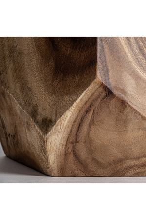   Faceted Suar Wood Side Table | Oroa.com