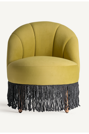   Fringed Velvet Accent Chair | Oroa.com