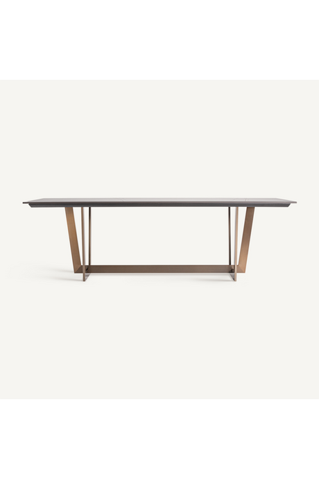   Black Stone Rectangular Dining Table | Oroa.com