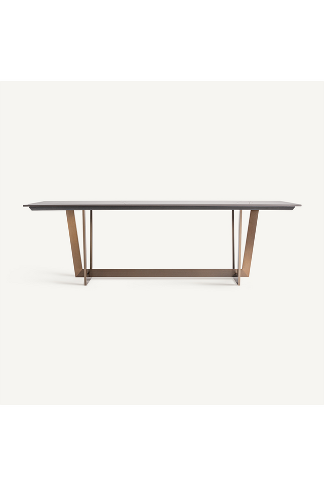 Black Stone Rectangular Dining Table | Vical Home Tremp | Oroa.com