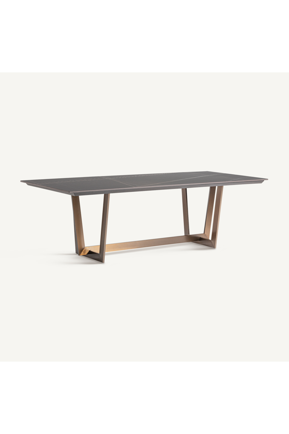   Black Stone Rectangular Dining Table | Oroa.com