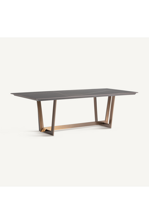   Black Stone Rectangular Dining Table | Oroa.com