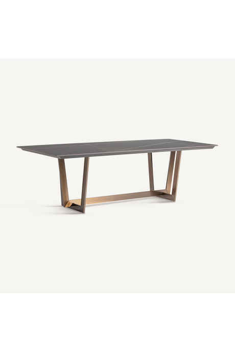   Black Stone Rectangular Dining Table | Oroa.com