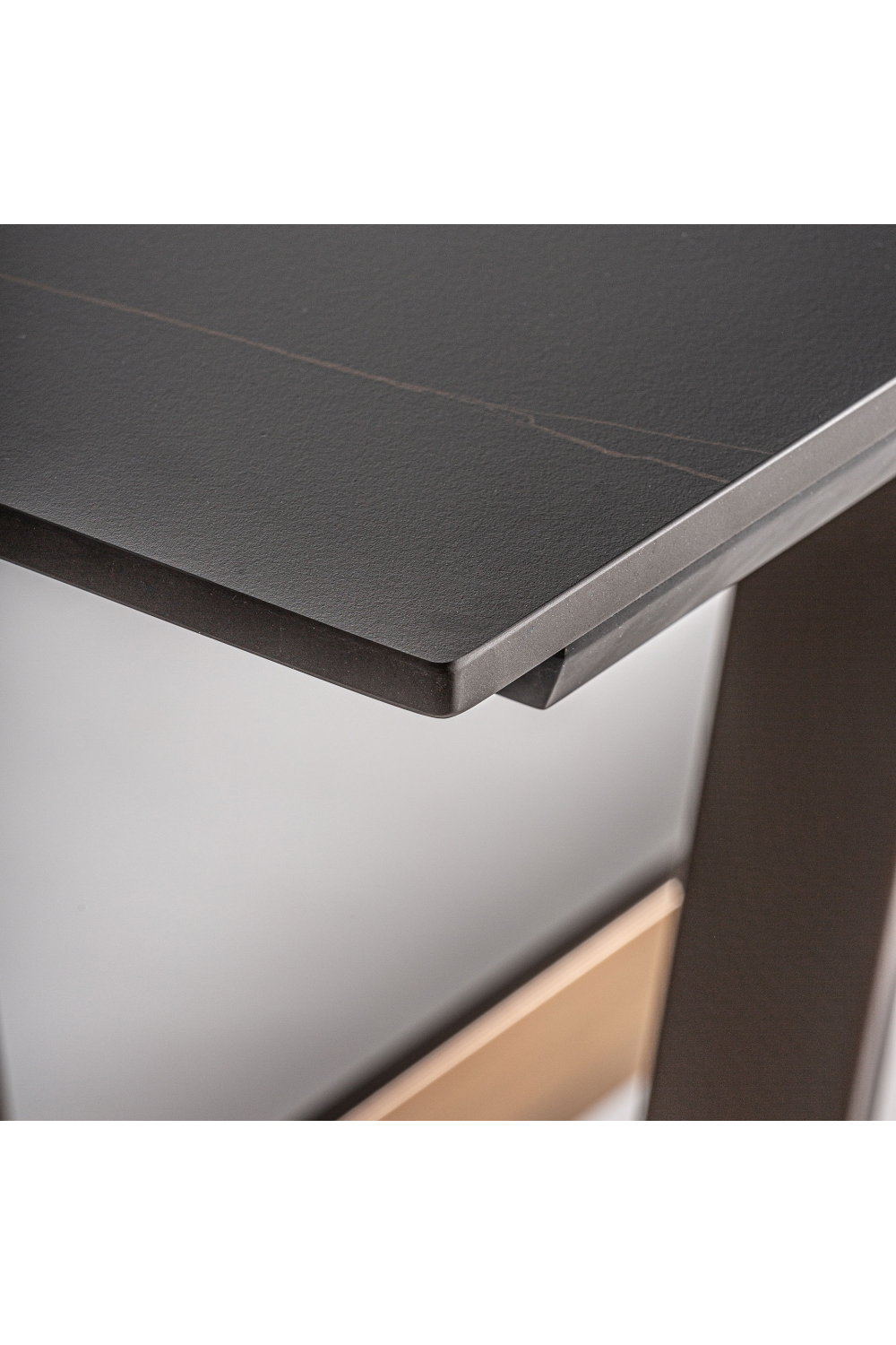   Black Stone Rectangular Dining Table | Oroa.com