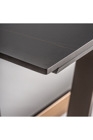   Black Stone Rectangular Dining Table | Oroa.com